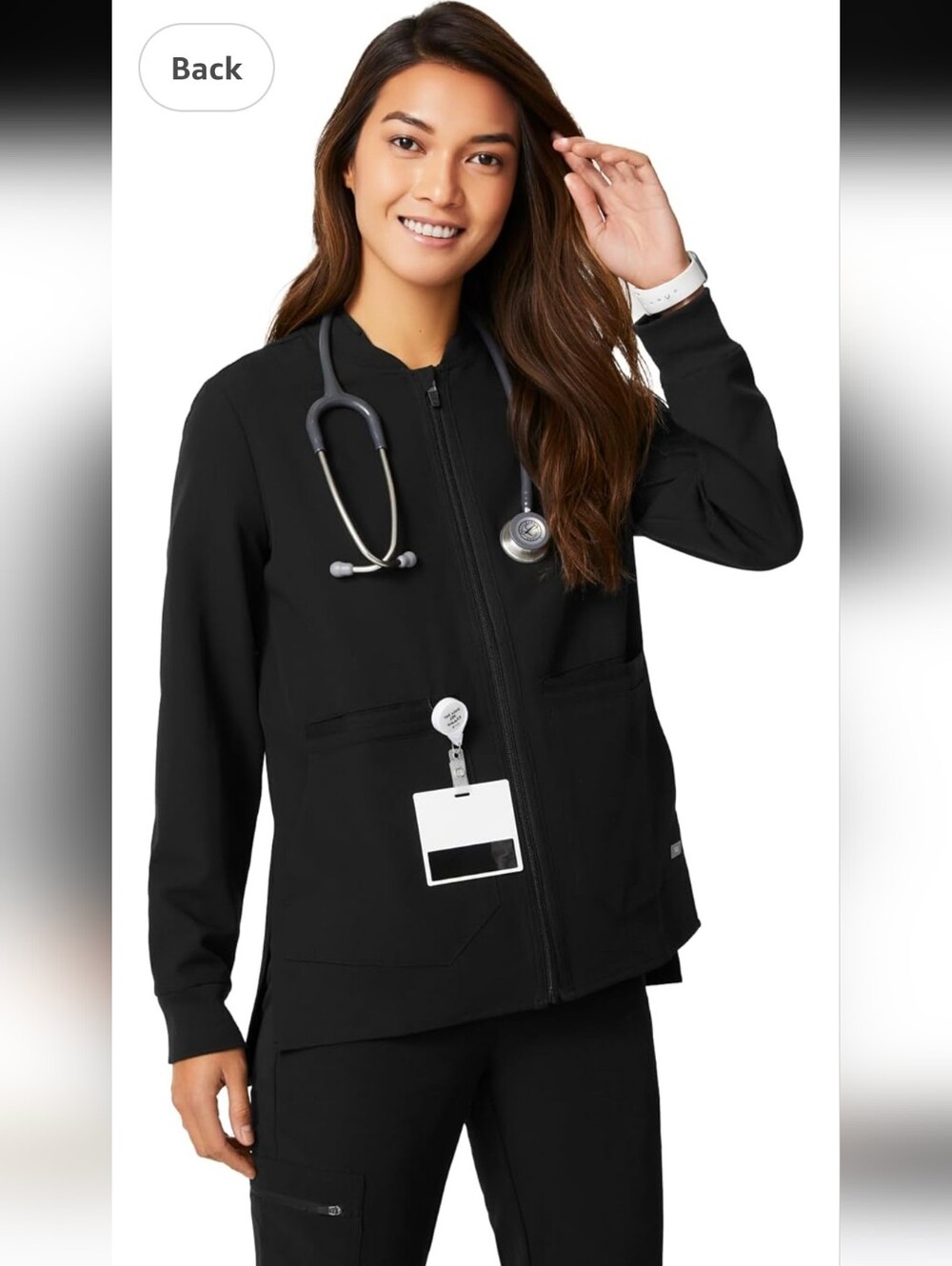 Figs Black Bellery Scrub Jacket XS